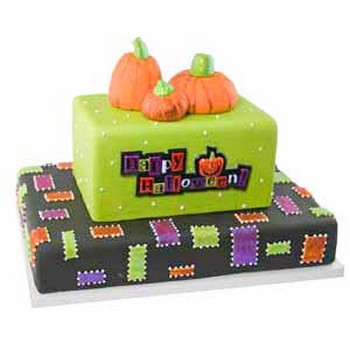 Sparkly Happy Halloween Cake