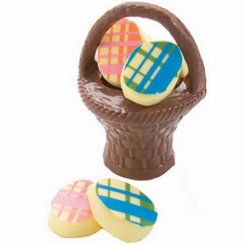 Chocolate Easter Basket with Egg Candies