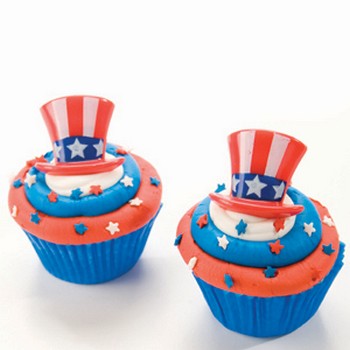 Uncle Sam Red White and Blue Cupcakes