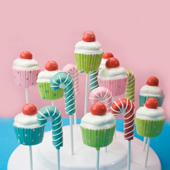 Christmas Cupcake Suckers