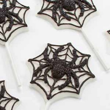 Spider On Web Chocolate Suckers