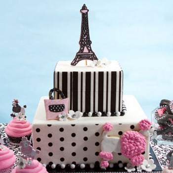 Poodles in Paris Cake