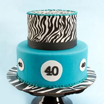 40th Birthday Zebra Cake
