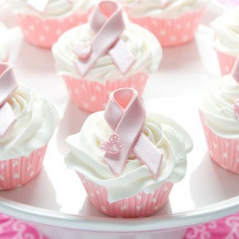 Pink Ribbon Cupcakes