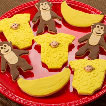 Monkey Baby Shower Cookies