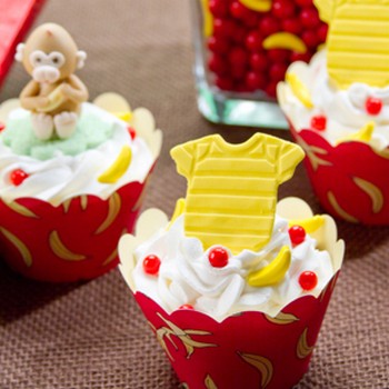 Monkey Baby Shower Cupcakes