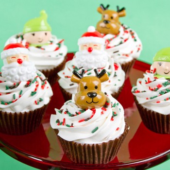 Santa Elf and Reindeer Cupcakes