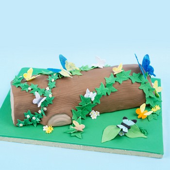 Butterflies and Ivy Cake