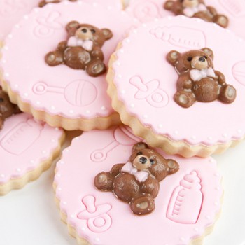 Embossed Teddy Bear Cookies