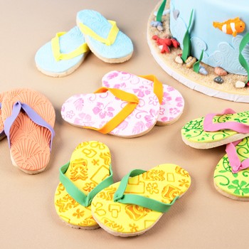 Textured Flip Flop Cookies