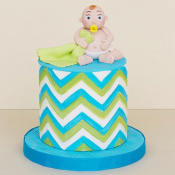 Chevron Baby Cake