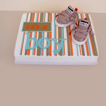 Baby Boy Shoes Cake