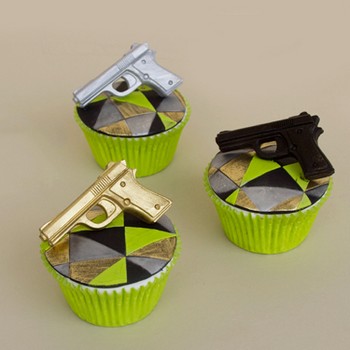 Geometric Armed Cupcakes
