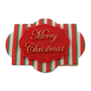 Merry Christmas Plaque Cookie