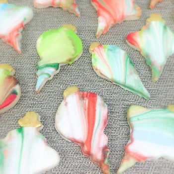 Marble Glazed Ornament Sugar Cookies