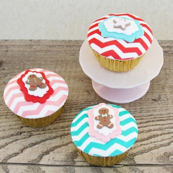 Christmas Fondant Cupcake Toppers