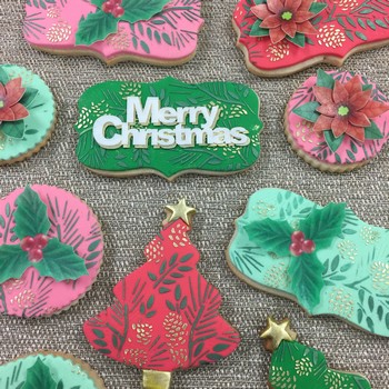 Fondant Christmas Sugar Cookies