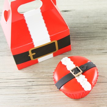 Santa Suit Decorated Cupcake