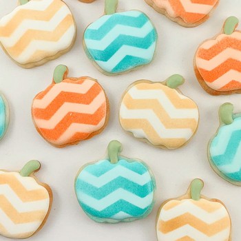 Stenciled Pumpkin Sugar Cookies