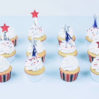 Red, White & Blue Cupcakes