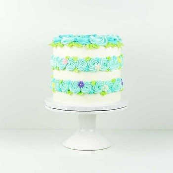 Floral Stripe Cake