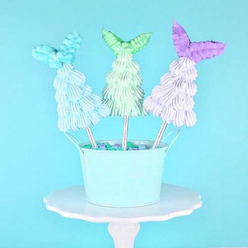 Mermaid Tail Meringue Pops