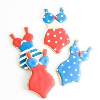 Red, White & Blue Swimsuit Cookies