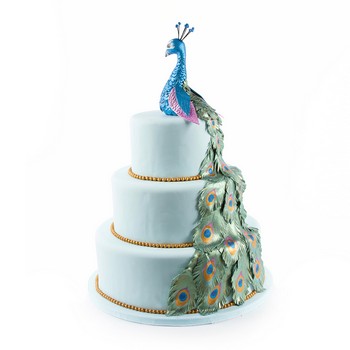 Tiered Peacock Cake