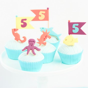 Under the Sea Birthday Cupcakes
