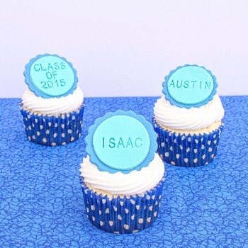 Fondant Topper Graduation Cupcakes