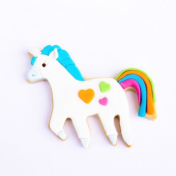 Rainbow Unicorn Cookie