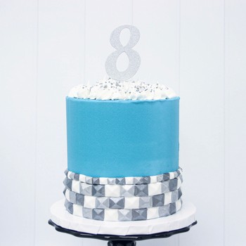 Blue & Silver Pyramid Stud Cake