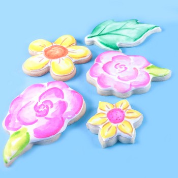 Watercolor Floral Cookies