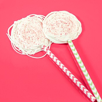 White Chocolate Peppermint Pops