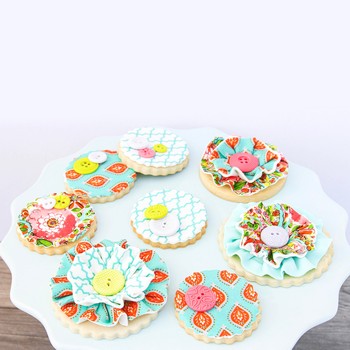 Floral Button Cookies