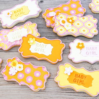 Printed Baby Shower Cookies