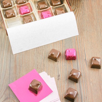 Pink Foil Valentine's Chocolates