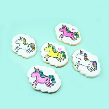 Painted Unicorn Cookies