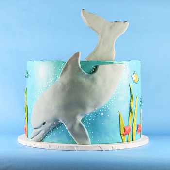 Under the Sea Dolphin Cake
