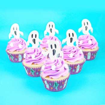 Purple Ghost Cupcakes
