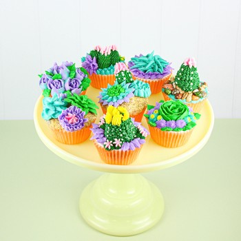 Succulent Garden Cupcakes