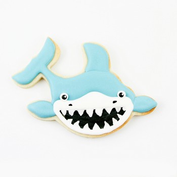 Shark Royal Icing Cookie