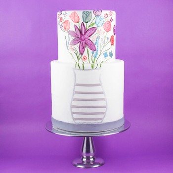 Floral Vase Cake