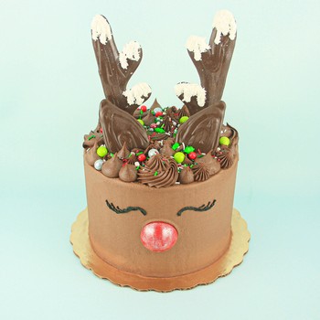 Brown Reindeer Cake