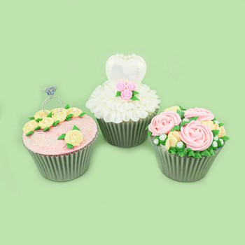 Jumbo Wedding Cupcakes