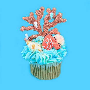 Coral Reef Cupcake