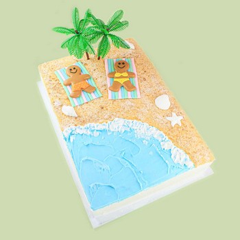 Gingerbread at the Beach Sheet Cake