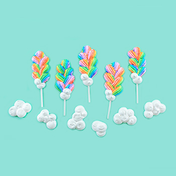 Rainbow Meringues