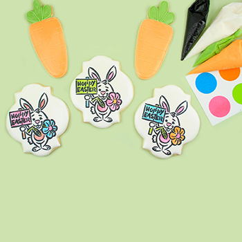 Bunny with Sign PYO Sugar Cookies