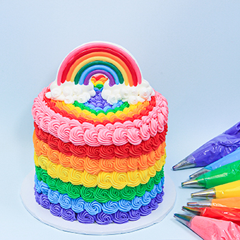 Rainbow Decorated Cake